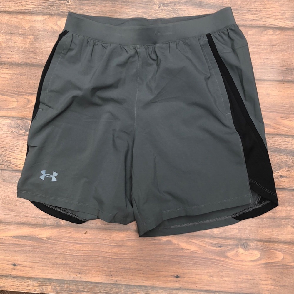 Under Armour Gray and Black Athletic Shorts
